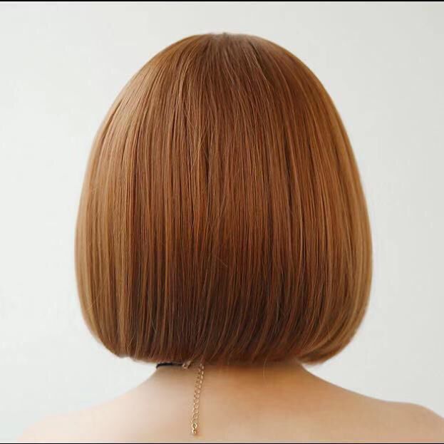Wig woman short hair handsome BOBO realistic Bob wig short straight hair diagonal bangs fashion trimming hair set Application Scenario