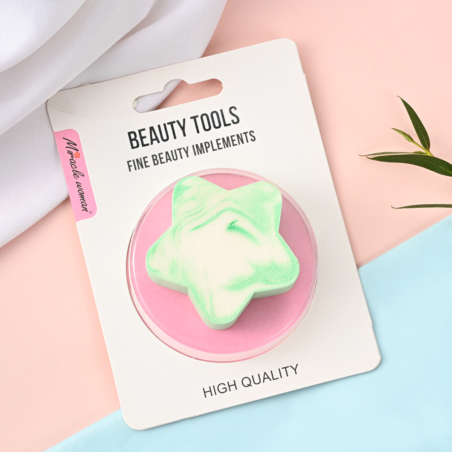 Five-Pointed Star Powder Puff Dry And Wet Dual-Use Non-Latex Makeup Sponge Do Not Eat Powder Studio Makeup Powder Puff Beauty Makeup Supplies Specification drawing
