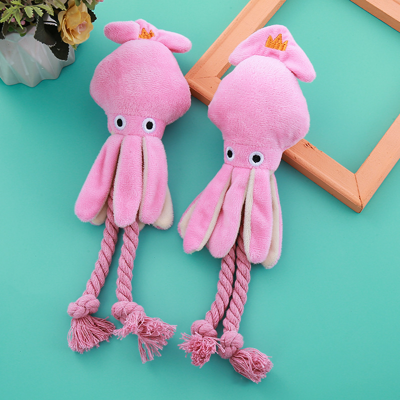 Dog toy manufacturer's voice: Cotton rope, octopus, durable and teeth-cleaning interactive pet toys, direct sales of cat products in stock Specification image