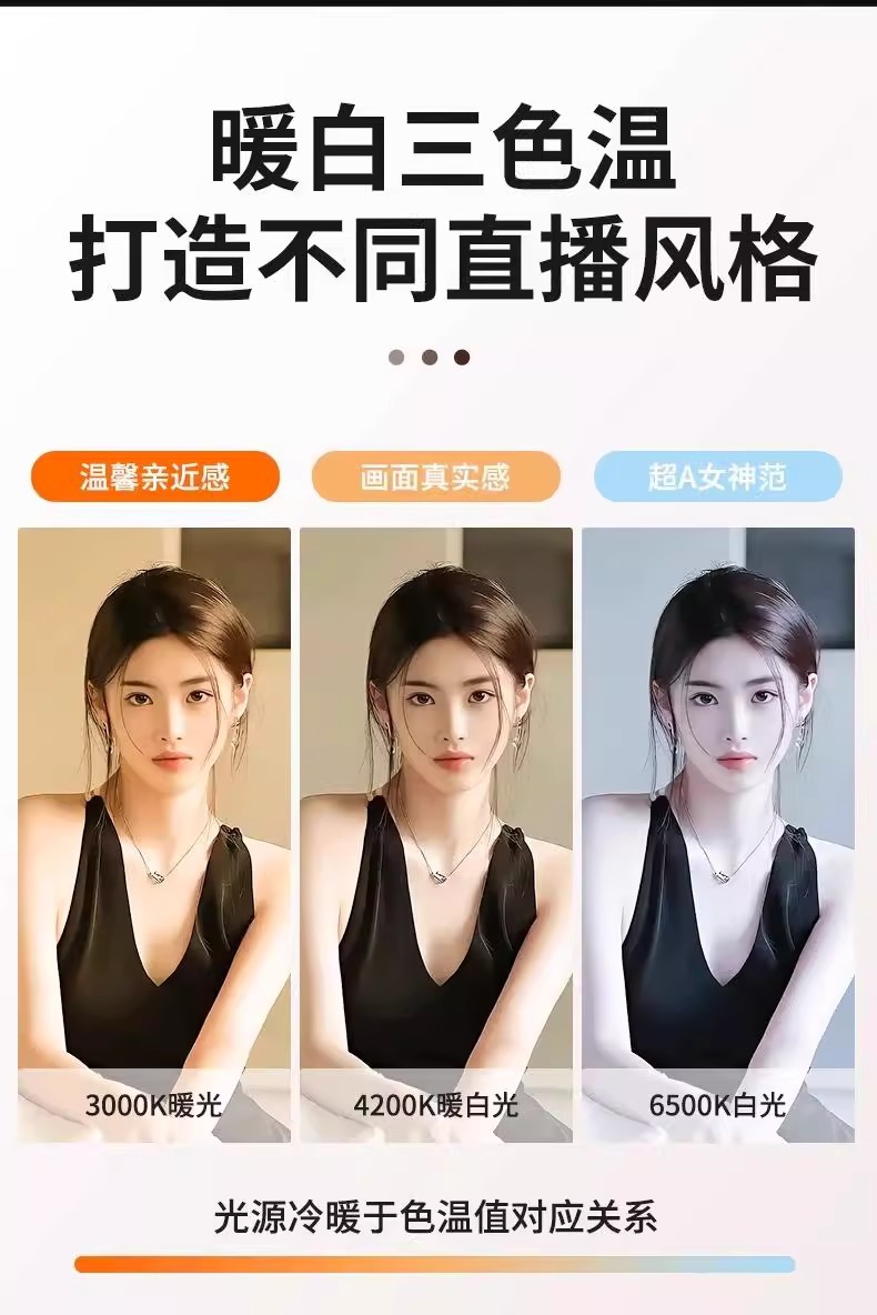 直播补光灯主播专用led美颜面光专业摄影棚拍摄打光拍摄美食珠宝 pic 13