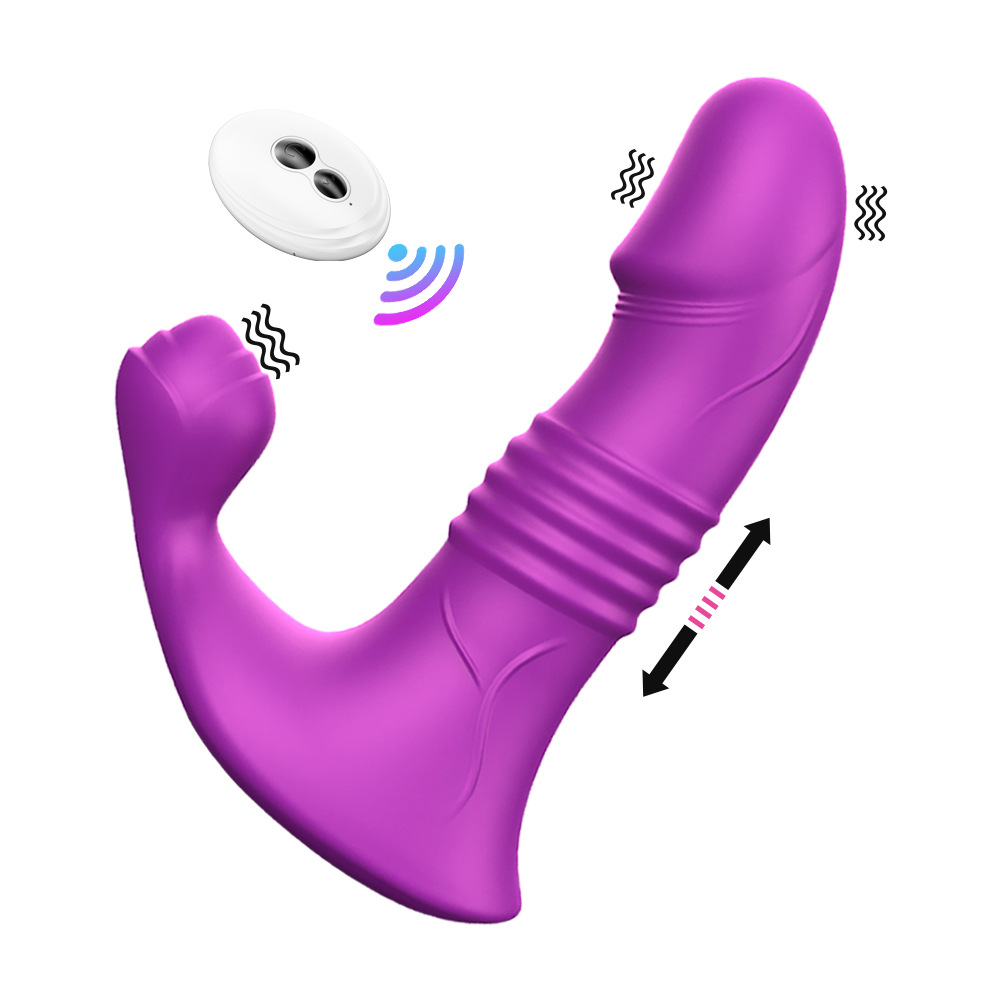 Female telescopic dual-vibration wearable egg-jumping wireless remote control simulation masturbation device adult sex toy Specification drawing