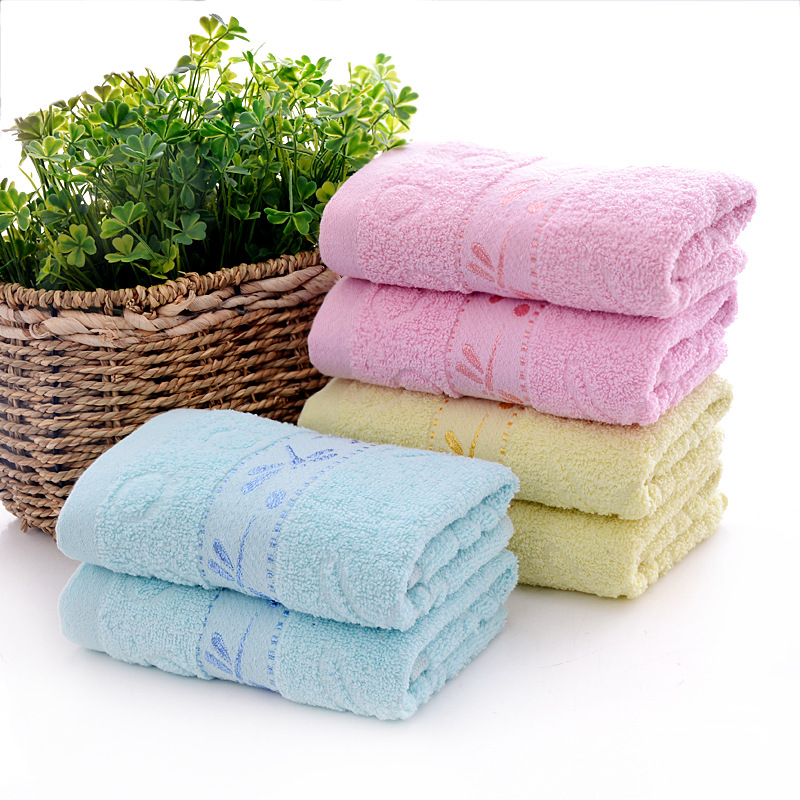 14 pure cotton towels, dragonfly jacquard household towels, all-cotton soft absorbent gift labor protection towels with embroidered logo