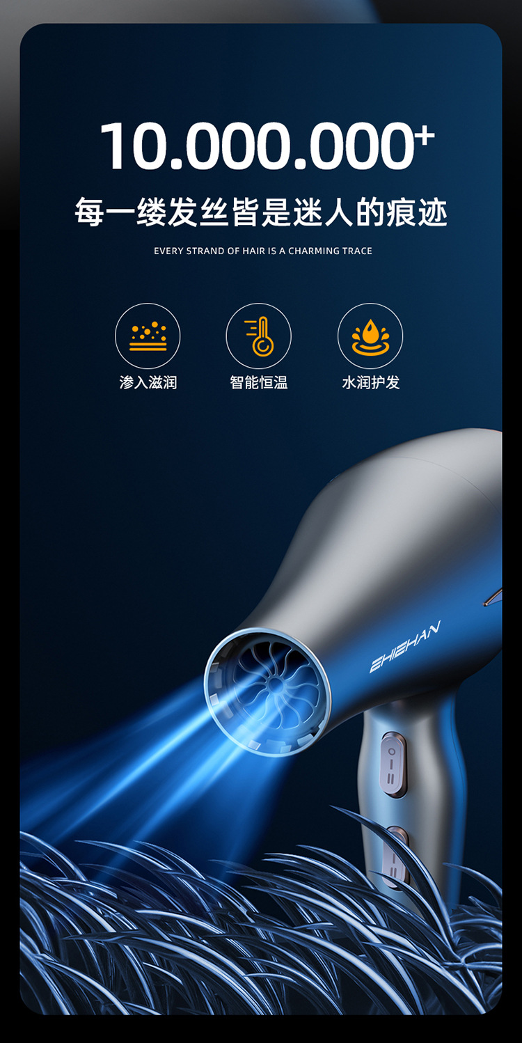 吹风机发廊专用大功率电吹风机家用大风力冷热速干不伤发吹风筒详情8