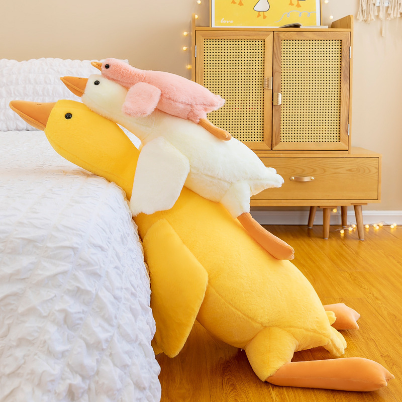 Big white goose almohada peluche big goose venta caliente muñeca boneca de tela dormir en la cama regalo de cumpleaños para niñas Specification image
