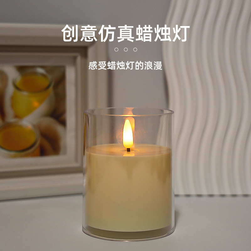 Electronic candle lamp simulation swing, Amazon led lamp, acrylic cup wax, Christmas birthday, wedding leading street lamp Application Scenario