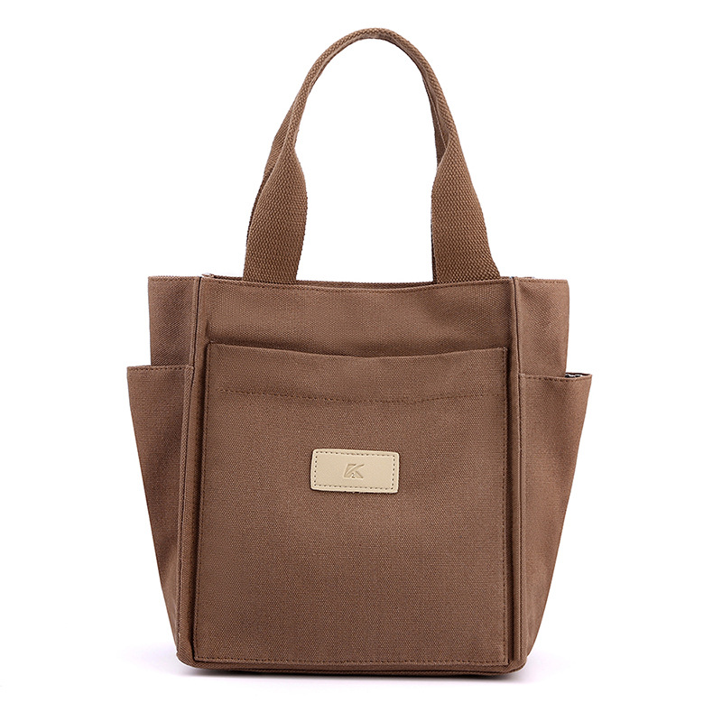 百搭大容量女士帆布包新款时尚手提包简约潮搭单肩包都市风休闲包