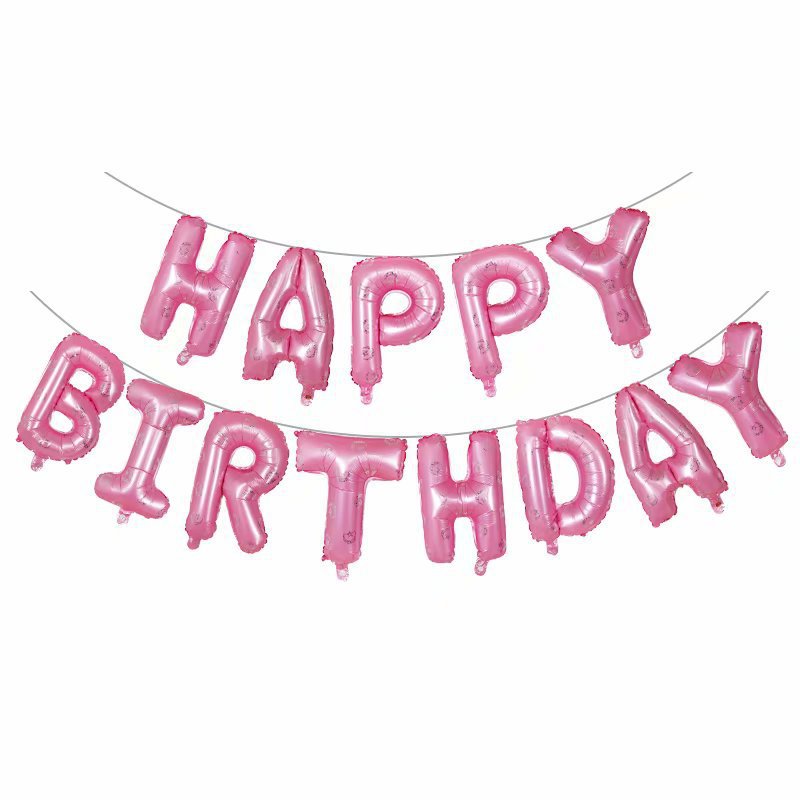16寸生日快乐铝膜气球套装Happy Birthday可悬挂铝膜字母生日气球详情图3