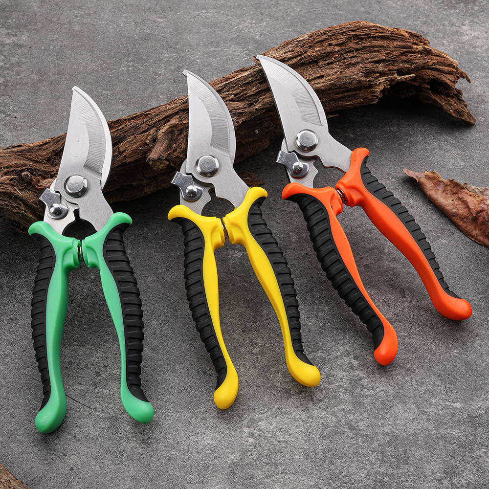 厂家现货园艺果枝剪园林剪刀防滑省力多功能树枝剪手动修枝剪批发