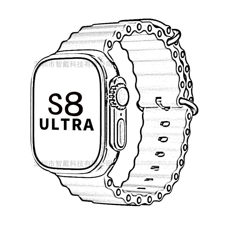 爆款smartwatch手表智能NFC蓝牙通话s7运动心率ultra手表华强北s8详情图4