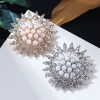 Suit brooches, women's sunglasses, goddess corsages, anti-glare round rhinestones, wholesale of clothing accessories, anti-glare pins details Picture