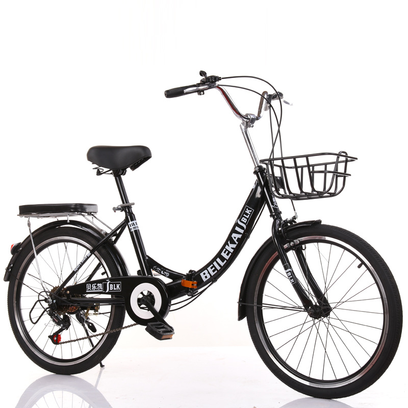 24-inch non-inflatable solid tire commuter lady bikes for men and women, folding shared bikes for teenagers and students