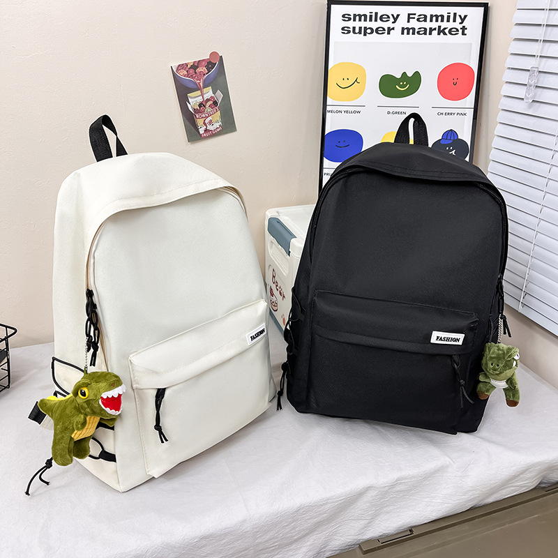 Viyu pie mochila simple mochila de viaje de gran capacidad para mujeres casual departamento de día de escuela secundaria y secundaria bolsa de escuela universitaria details Picture