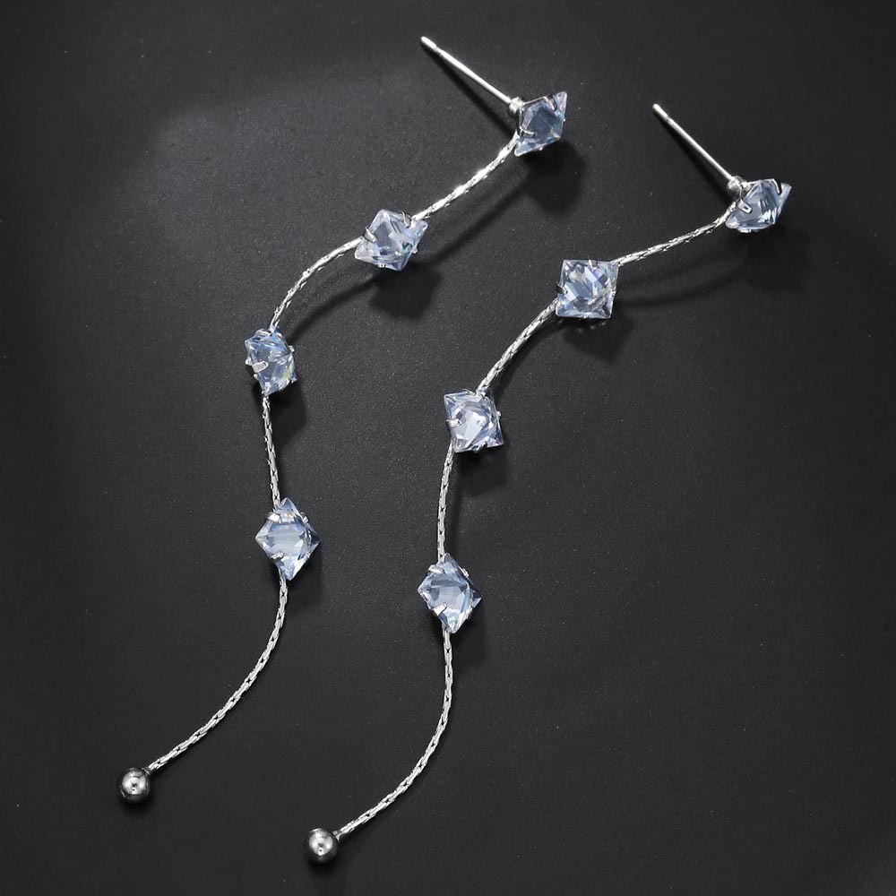 diy water diamond claw chain, welded earrings, tassel accessories, earrings, versatile heart-shaped round five-pointed star ear strings wholesale details Picture