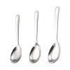 Stainless steel flat-bottomed spoons, Chinese spoons, children's spoons, thickened student meal spoons, long-handled soup spoons for canteens, eating spoons Item Picture