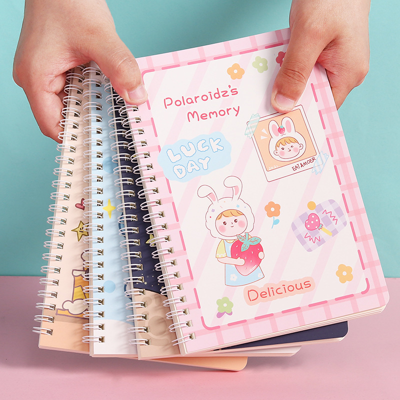 Small Fresh Cute A5 Flip Notebook Student Class Diary Creative Notepad Stationery Wholesale Coil Book Application Scenario