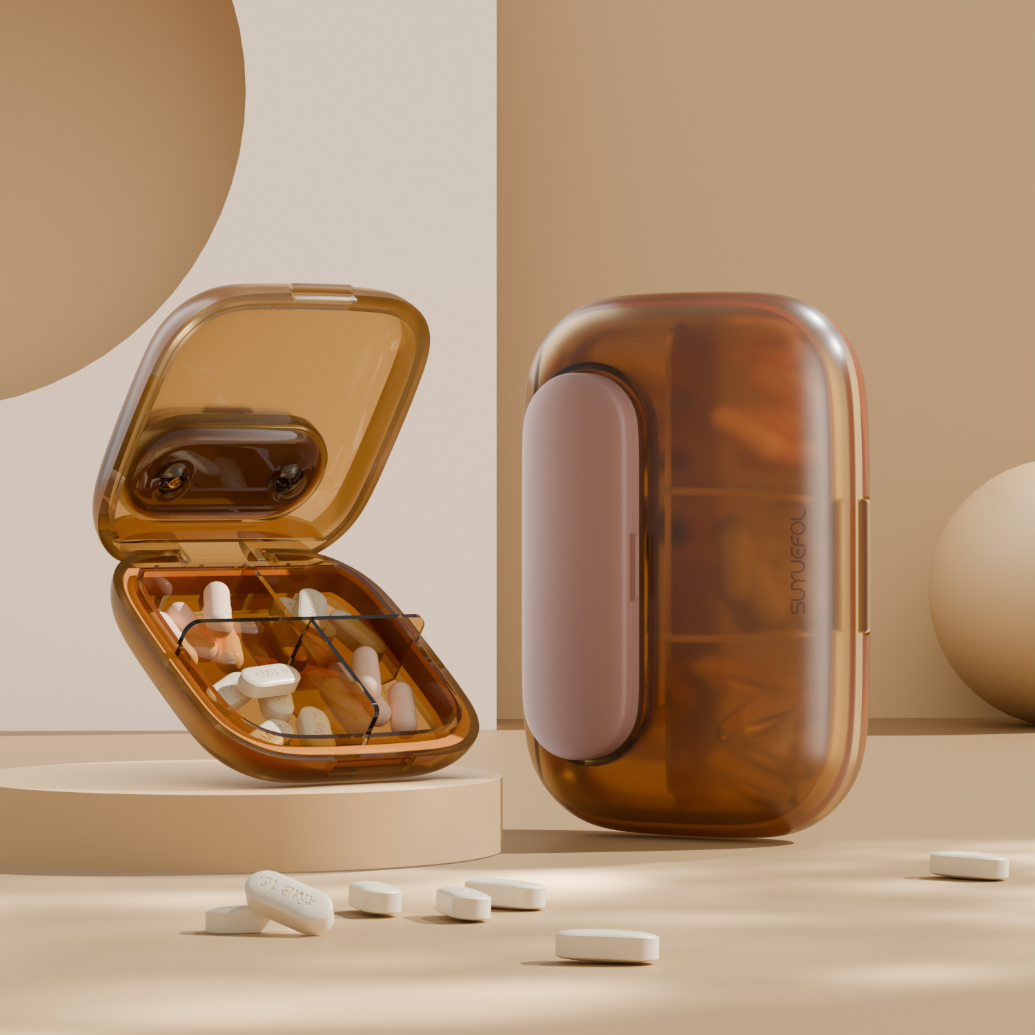 Pill Box Portable Small Pill Box Three Meals A Day Mini Medicine Portable Pills Medicine Pills Health Care Products Packaging Box