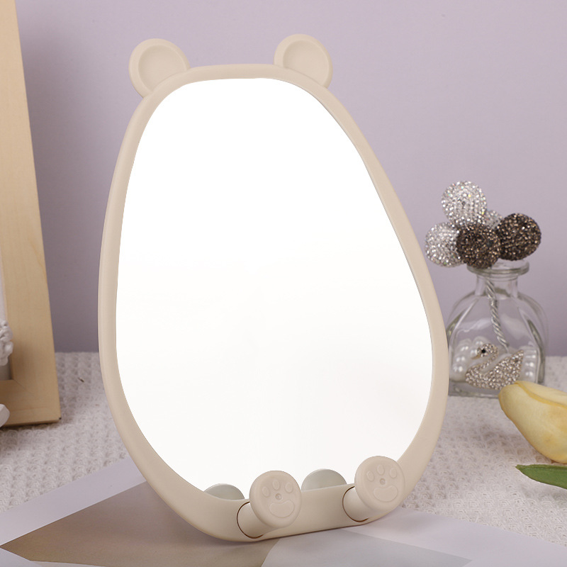 Manufacturers Direct Cartoon Small Dressing Single-Sided Mirror Hd Dormitory Dressing Mirror Can Be Used As A Mobile Phone Stand Makeup Mirror Makeup Mirror Application Scenario