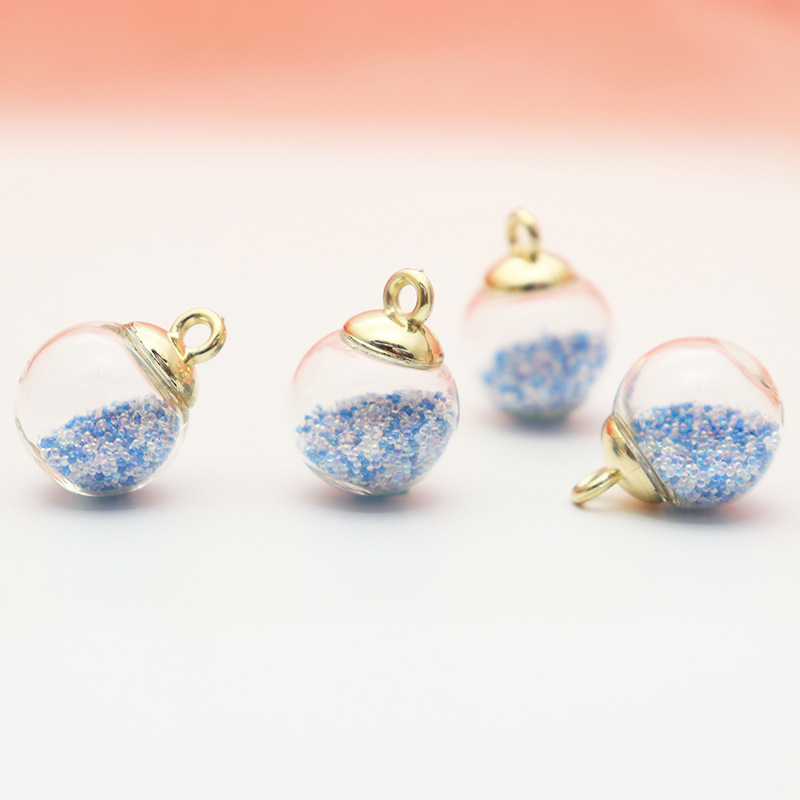 Iins windblown sand transparent glass ball pendant, headband, bracelet, necklace, keychain, DIY accessories Specification image