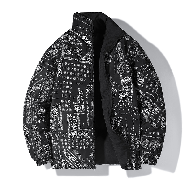 Double-sided men's thick cotton-padded jacket, 2025 winter warm cotton-padded jacket for men, women's couple down cotton-padded jacket, trendy top Specification image
