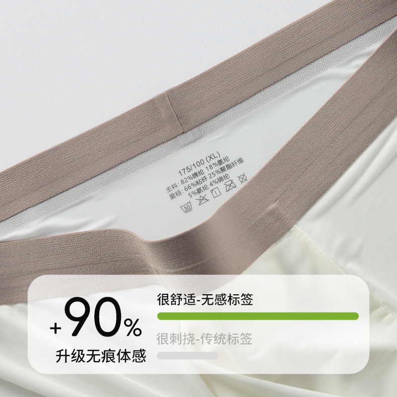 2025 New summer Ice Silk Underwear for men, ultra-thin and seamless men's underwear, ice silk large-sized four-corner pants for men wholesale details Picture