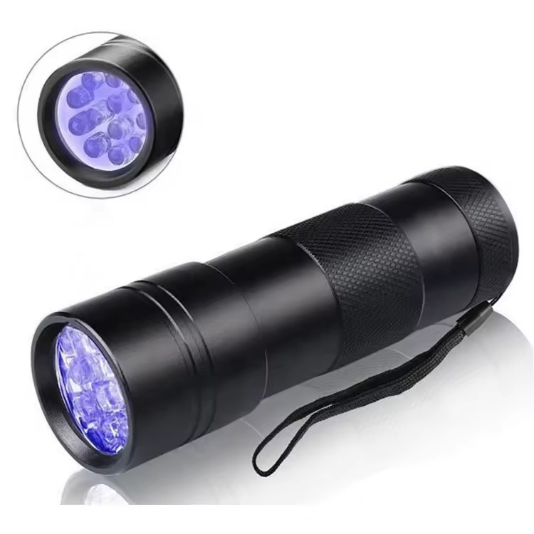 365nm12LEDUV curing lamp flashlight, pet urine test nail lamp, 395nm UV lamp Item Picture