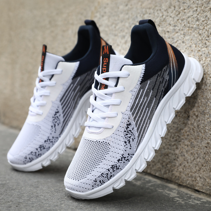 鞋子男秋季新款外贸男鞋厂家sneakers系带跑步鞋时尚潮流运动鞋男