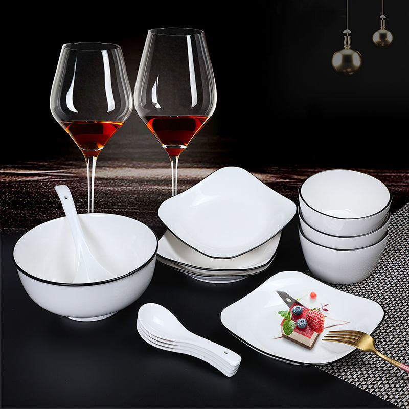 碗盘子批发/地摊日式碗碟套装/陶瓷碗筷盘子/家用餐具/吃饭碗/小汤碗/印花陶瓷碗盘/柚下彩陶瓷碗盘/烤花陶瓷碗盘/批发波西米亚产品图