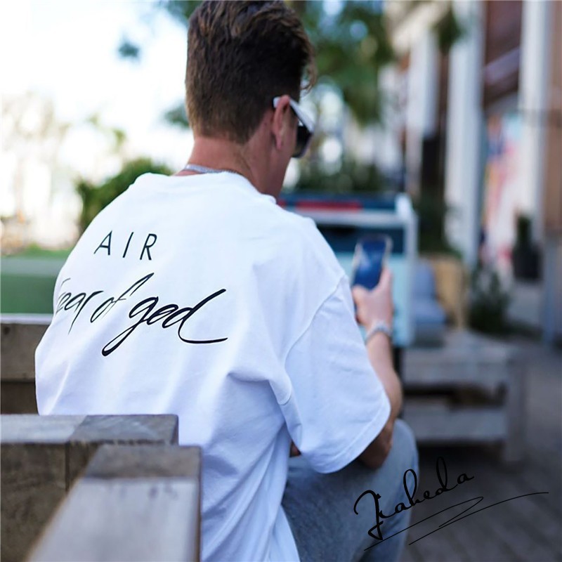 FEAROFGOD collaboration T-shirt, men's same style, women's couple casual round-neck AIR short-sleeved T-shirt, trendy brand High Street details Picture