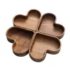 Candy solid wood trays, stackable dried fruit boxes, nut trays, creative walnut wood trays, heart-shaped candy boxes, solid wood Item Picture