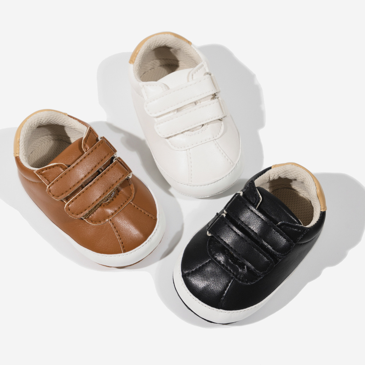 Amazon 0-1 Year Old Baby Shoes Breathable Cloth Soles Velcro Toddler Shoes Non-Slip Casual Shoes Baby Shoes Item Picture