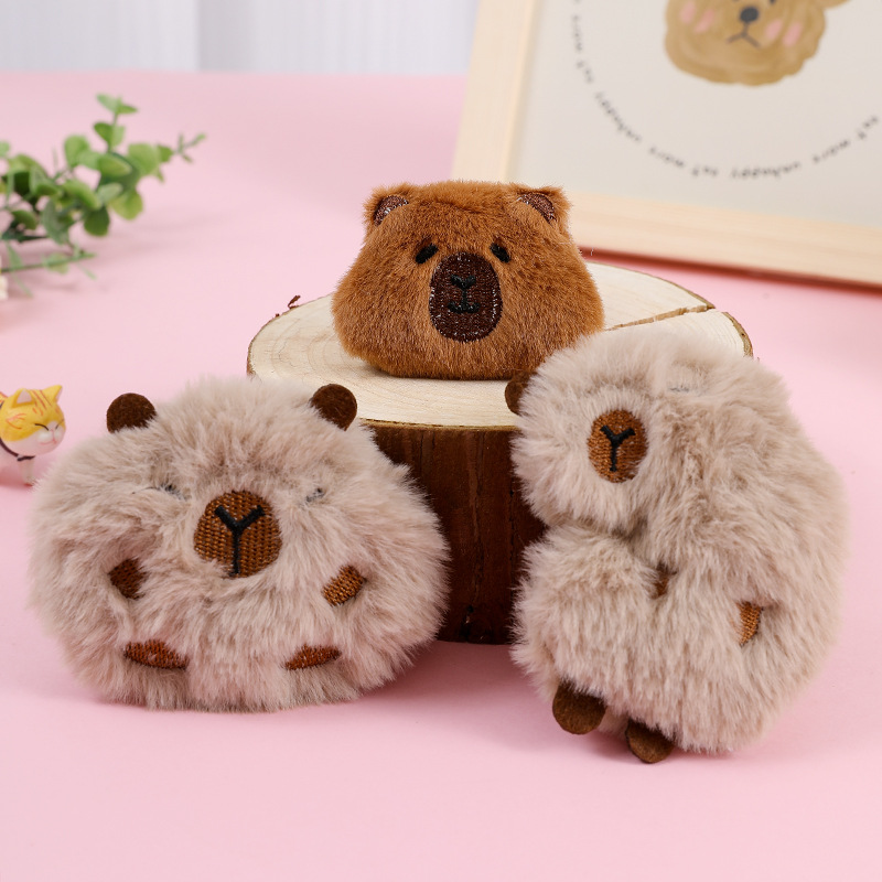 Online Celebrity Cartoon Plush Capibala Figure Accessories Diy Girl Heart Capybara Bag Accessories Accessories Specification drawing