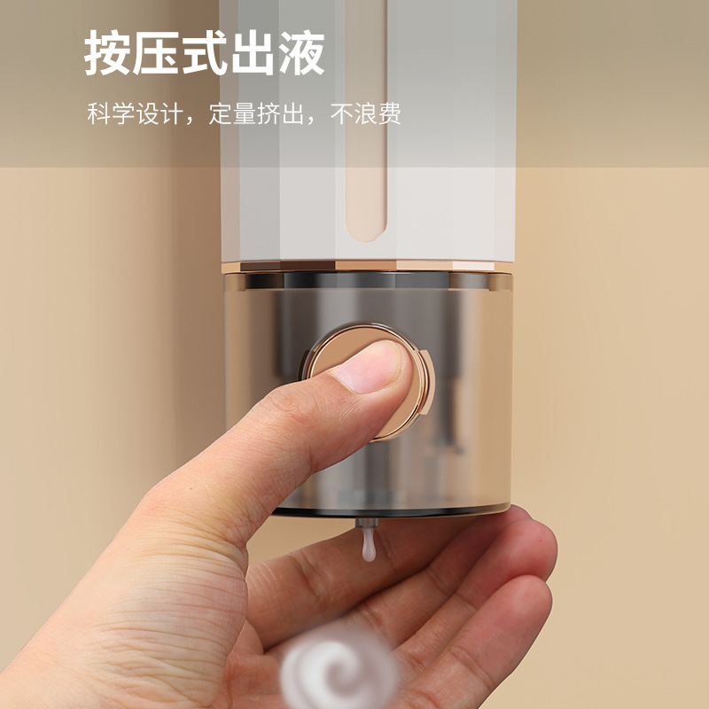 Soap Dispenser Independent Design Creative Press Hand Sanitizer Bath Brush Wall Hanging Soap Dispenser Shower Gel Foam Wash Mobile Phone Specification drawing
