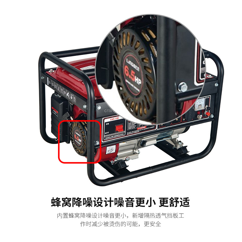 厂家直供汽油发电机220V三相便携式3kw5kw8kw家用小型汽油发电机详情图2