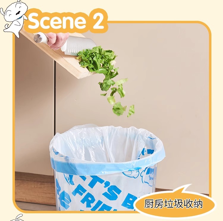 蜡笔小新一次性大卷装塑料袋加厚厨房家用抽绳免撕印花垃圾袋详情14