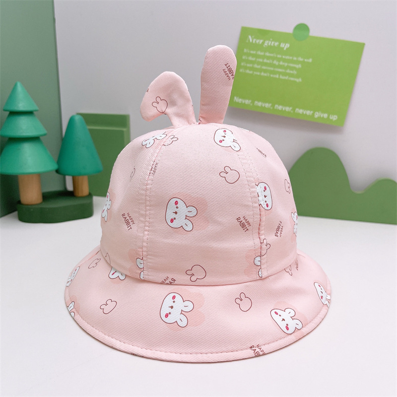 Baby Hat Children's Hat Fisherman Hat Visor Hat Princess Hat Children's Basin Hat New Cartoon Bunny Baby Hat Outdoor Outing Visor Baby Hat Girl Treasure Cute Child Hat Application Scenario