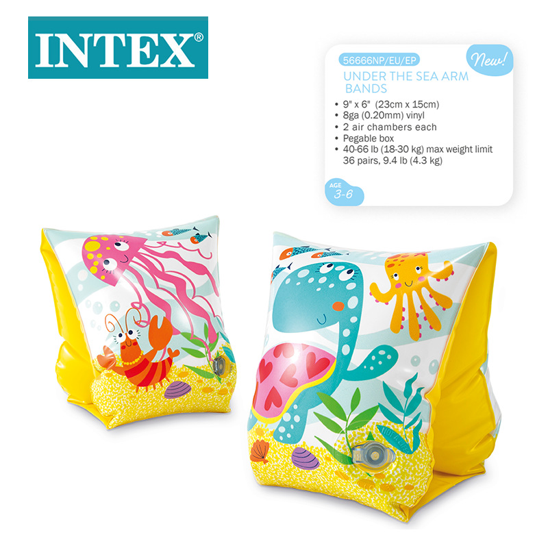 INTEX56666新款卡通水母与乌龟手臂圈儿童防呛水充气玩具现货批发详情图1
