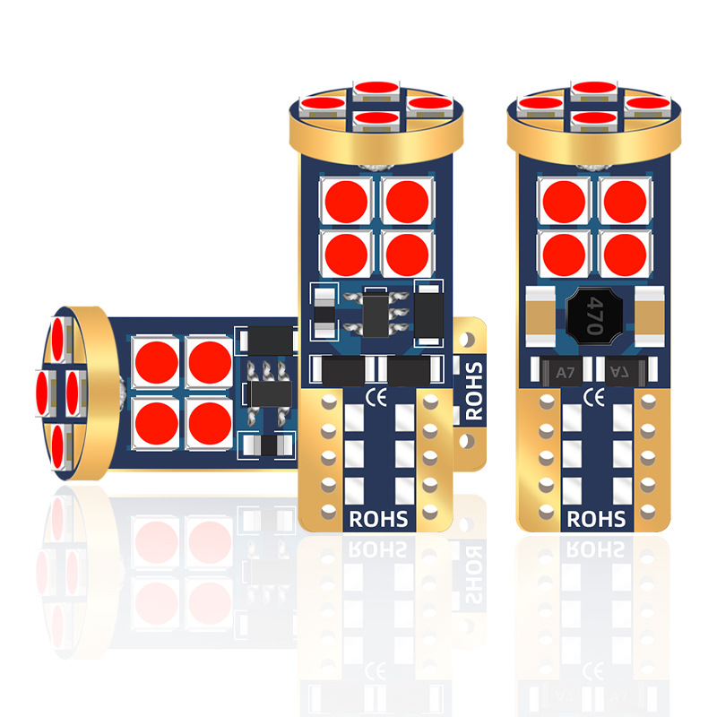 汽车LED示宽灯3030-12smd   T10小插泡牌照灯 摩托车  小灯W5W                  白底实物图