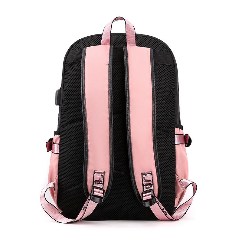 Viento del campus de gran capacidad USB cargador bolsa de estudiante adolescente mochila mochila mochila mochila de computadora stiffin Specification image