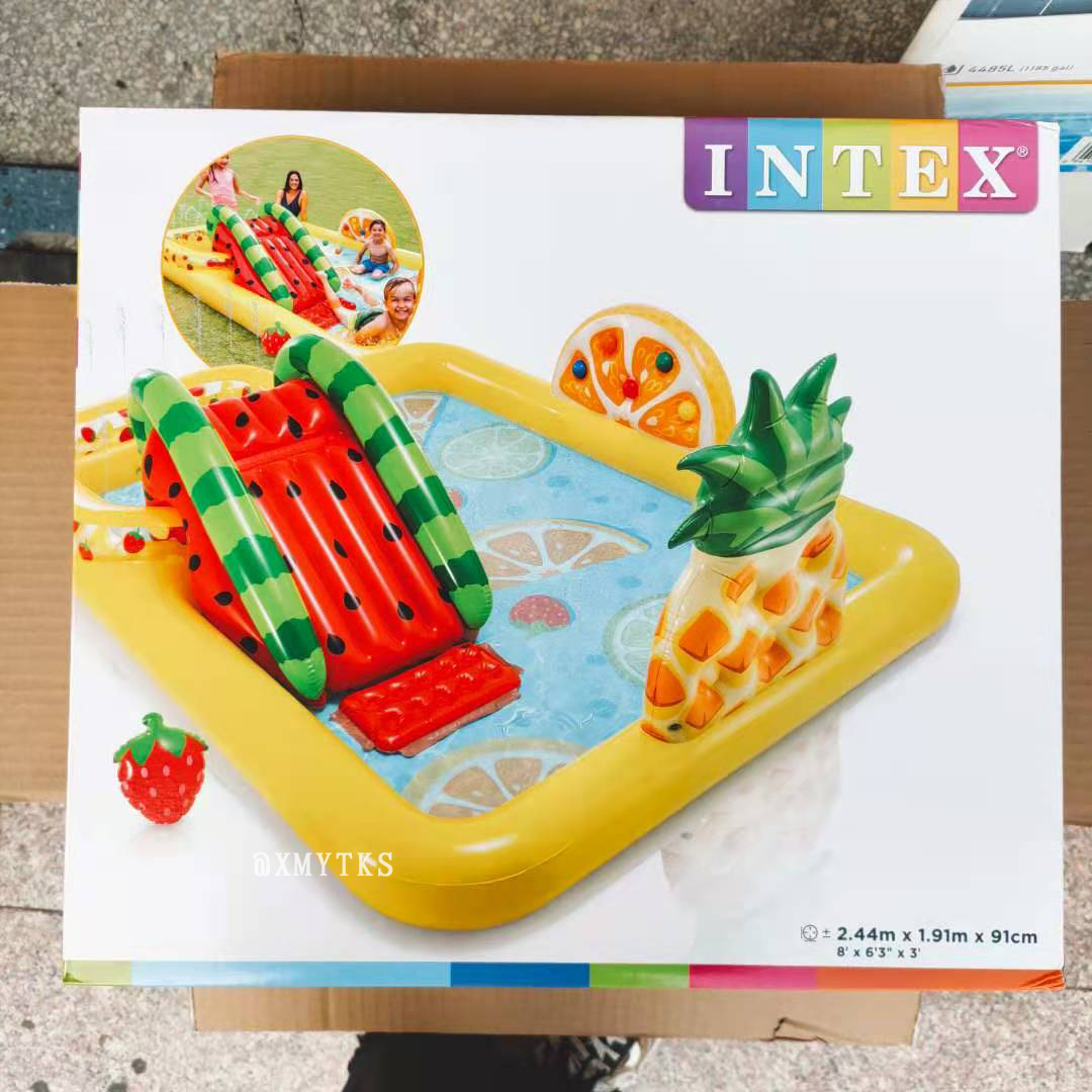 intex 57158 水果乐园方形公园水池喷水池海洋球池宝宝戏水池现货详情图3