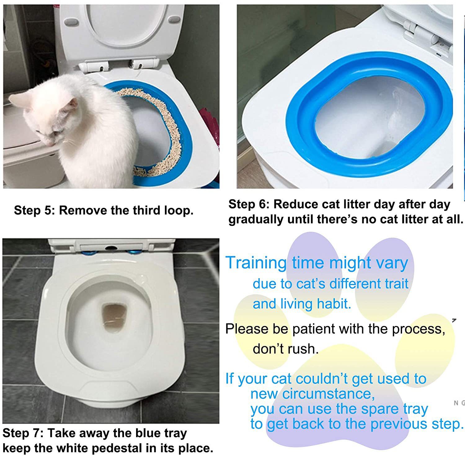 New cat toilet squat toilet seat Cat toilet Training potty trainer for cats and dogs Pet cleaning supplies Application Scenario