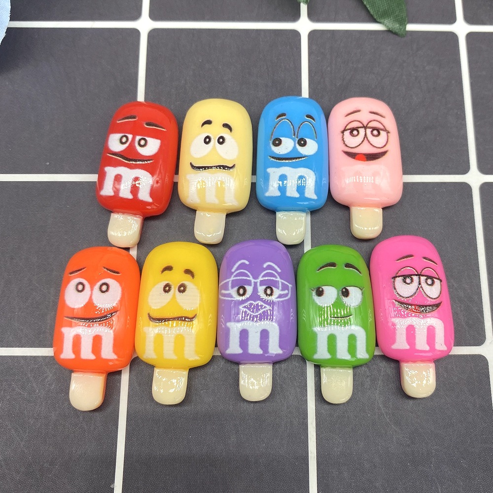 Resin Accessories Diy Accessories Flat Pendant Children's Hair Accessories Chocolate Lolly Cross-Border E-Commerce Hat Accessories full figure