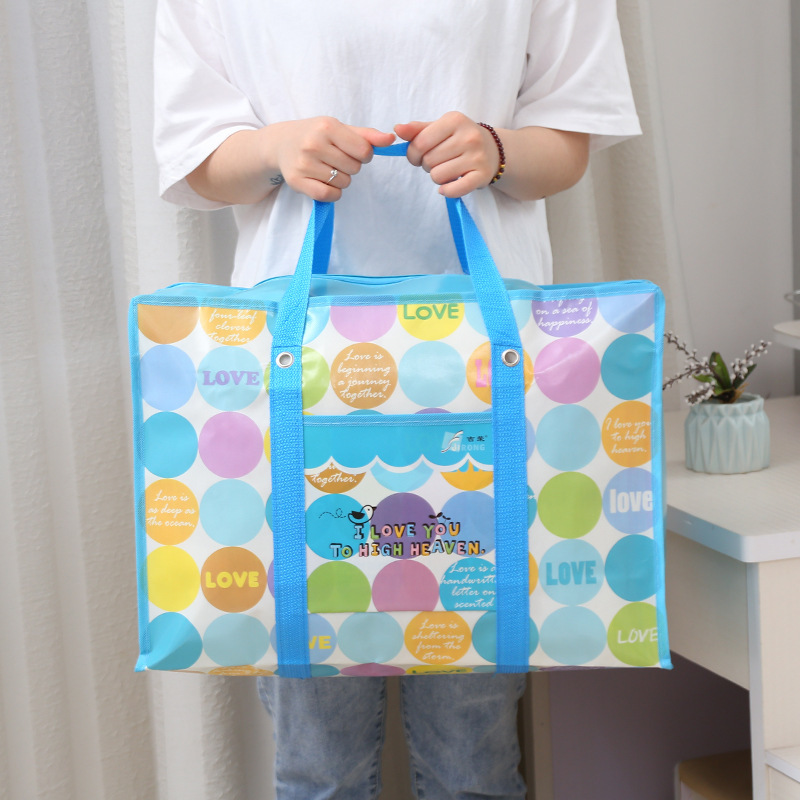 加厚覆膜无纺布可折叠居家收纳袋 学生离校行李打包袋 手提搬家袋