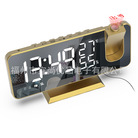 跨境专利新款收音机投影闹钟 LED大屏显示温湿度电子钟 数字闹钟