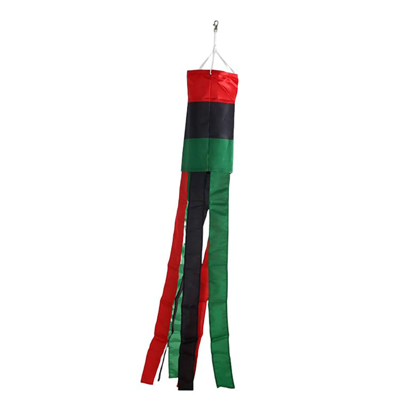 Amazon Pan-African flag wind tube flag Black History Month Decorative party supplies polyester wind bag customization Item Picture