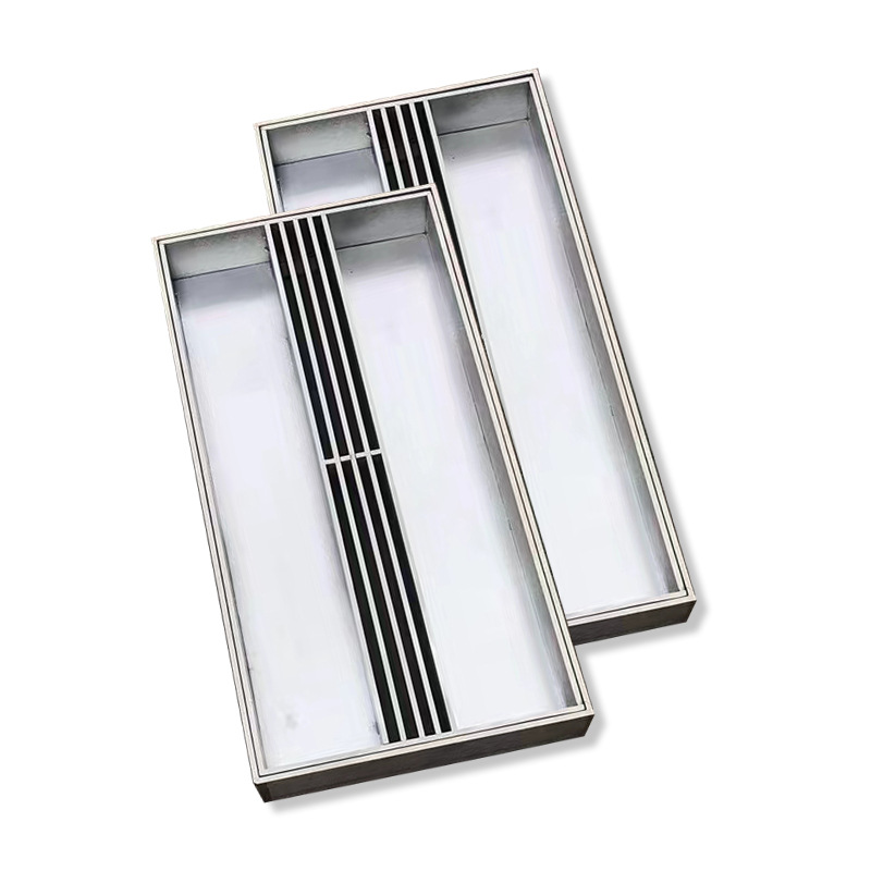 Sunken manhole covers, road surface strip decorative sewer sewage and rainwater drainage grates, stainless steel manhole covers Item Picture