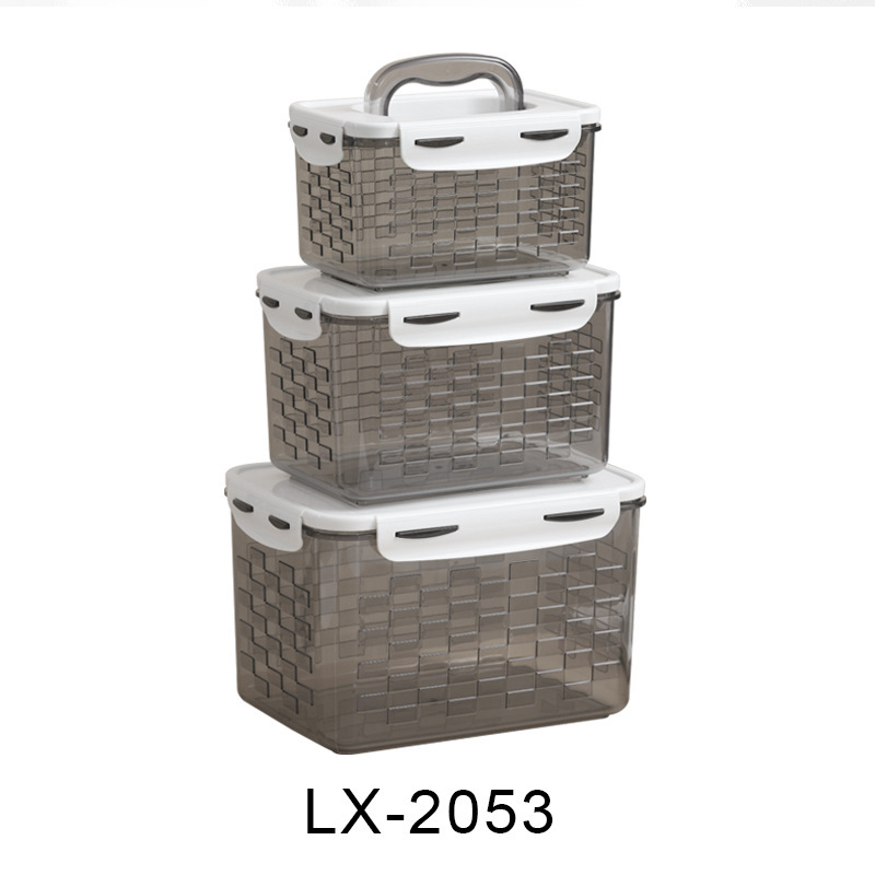 家用厨房冰箱/1.3L大号/带盖手提式晶白底实物图