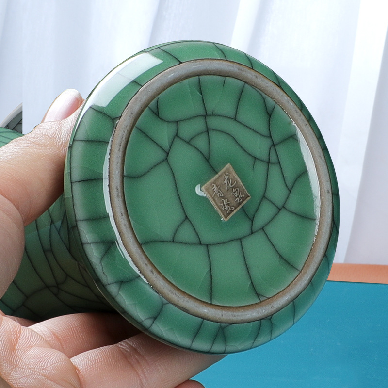 青瓷个性手工艺摆件小美人醉婉约典雅家居装饰品水培花插陶瓷花器详情图3