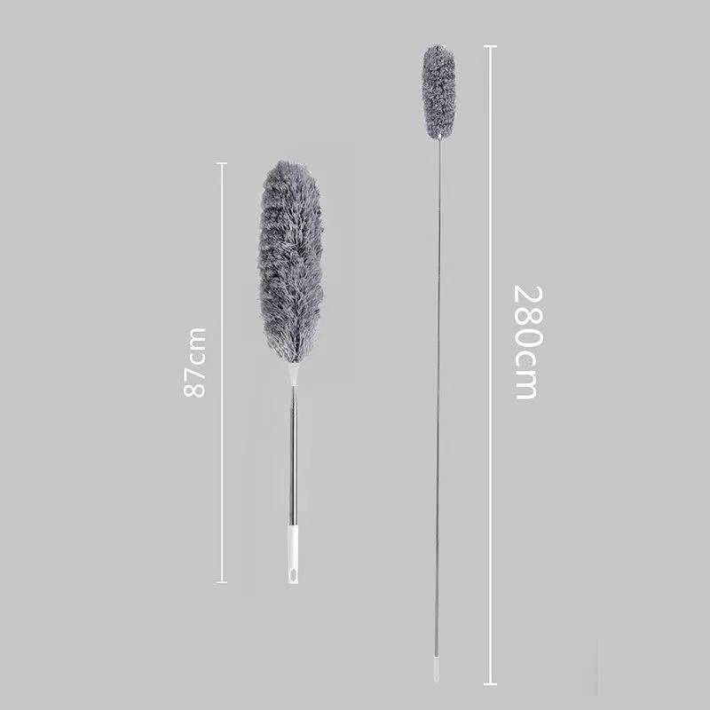 Stainless steel telescopic fiber duster for household dust removal and cleaning Specification image