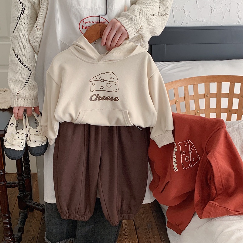 Children's hoodies 2024 Spring and Autumn: Korean cartoon printed hoodies for boys and girls, children's casual loose letter hoodies details Picture
