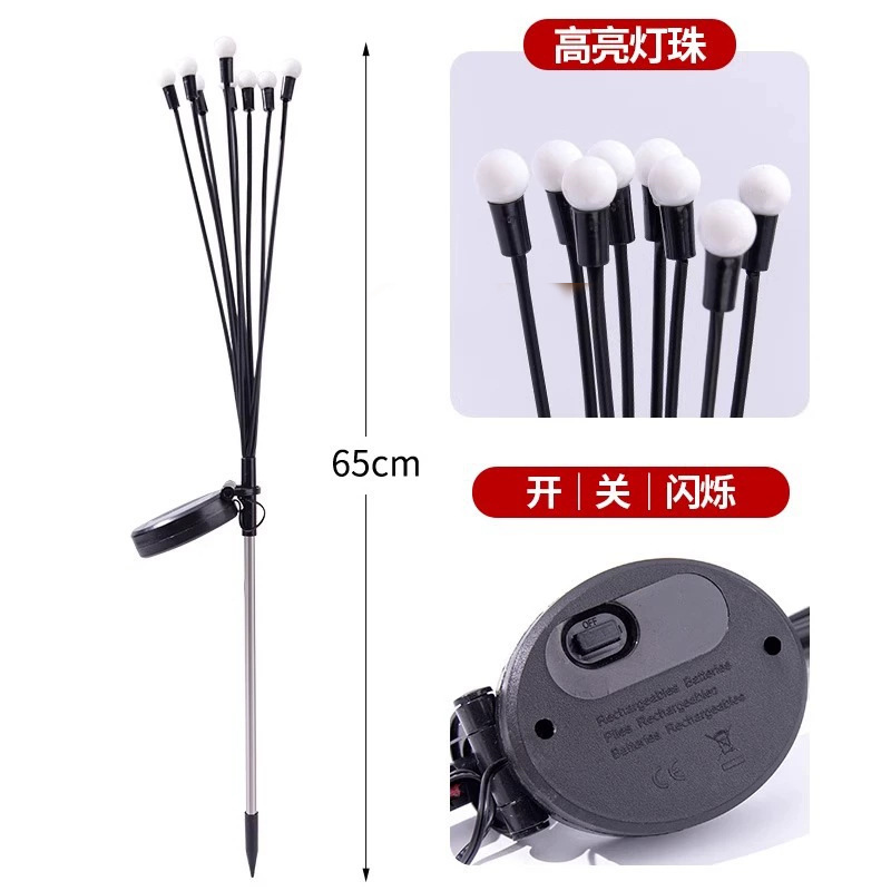 Solar led firefly ground insert lights, outdoor explosive lighting, waterproof sensor lawn lights, garden lights, and colored lights Application Scenario